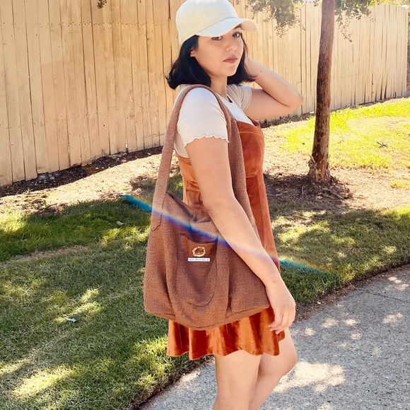 Linen polyester handbag/ diaper bag - Picture 1 of 6